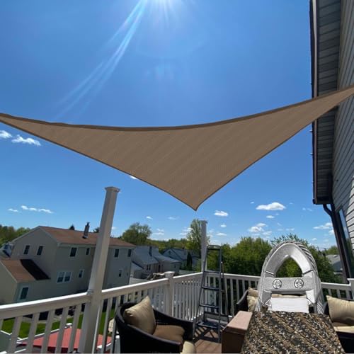 TANG Sunshades Depot A Ring Design Steel Cable Wire Reinforcement Right Triangle Sun Shade Sails Heavy Duty Permeable 260GSM U*V Block Patio Garden Deck Dock Outdoor Facility