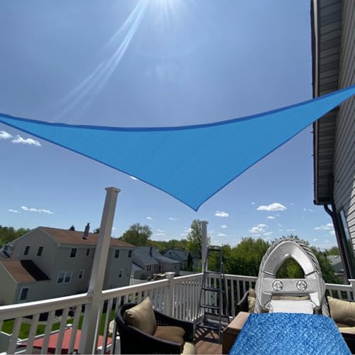 TANG Sunshades Depot with Hardware Kit A Ring Design Steel Cable Wire Reinforcement Right Triangle Sun Shade Sails Heavy Duty Permeable 260GSM