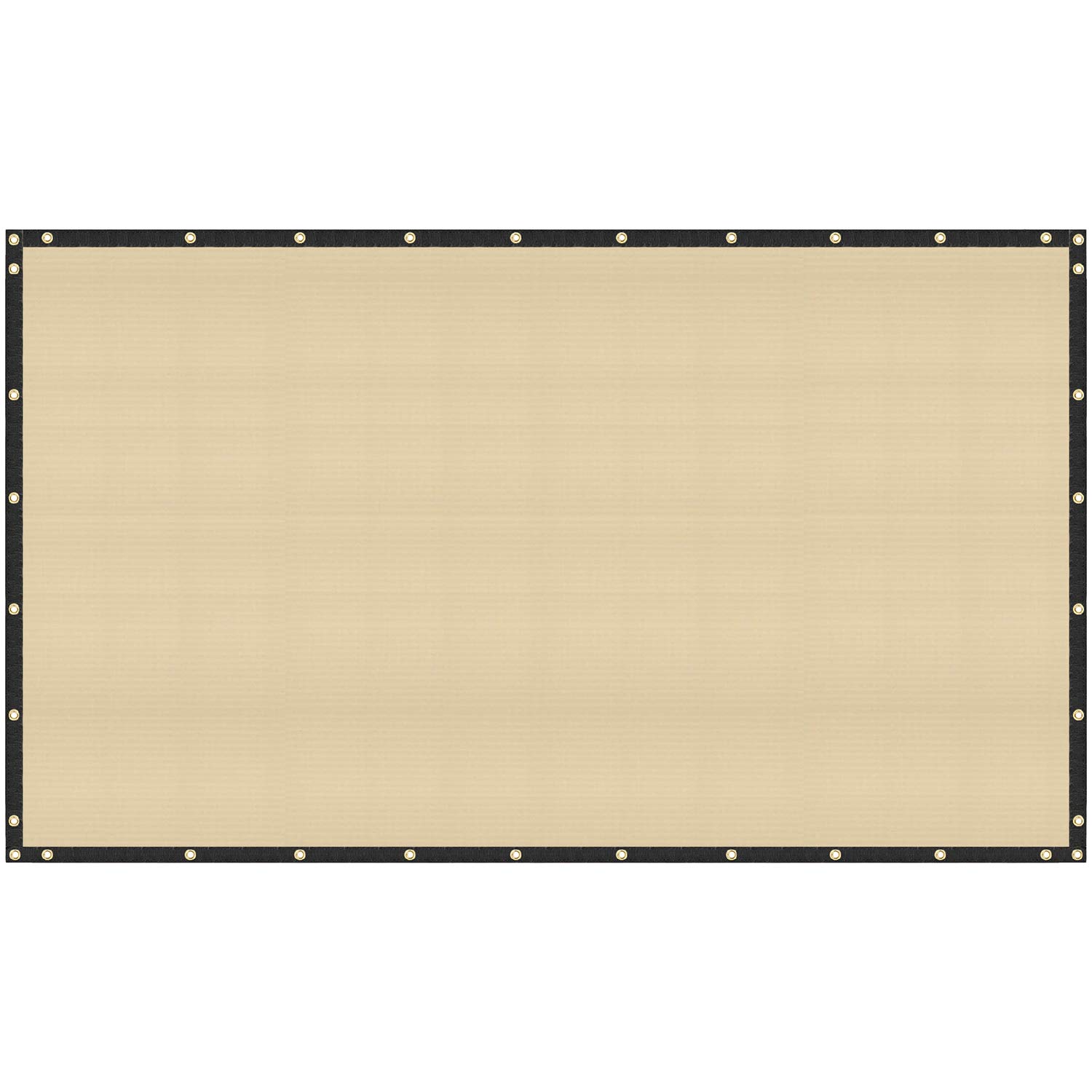TANG Sunshades Depot Beige GreenWaterproof Cover for Pergola Gazebo Carport Awning Tarp Shade Cloth Rectangle Shade Sail Straight Edge with Grommets for Porch Patio Deck Yard 480GSM