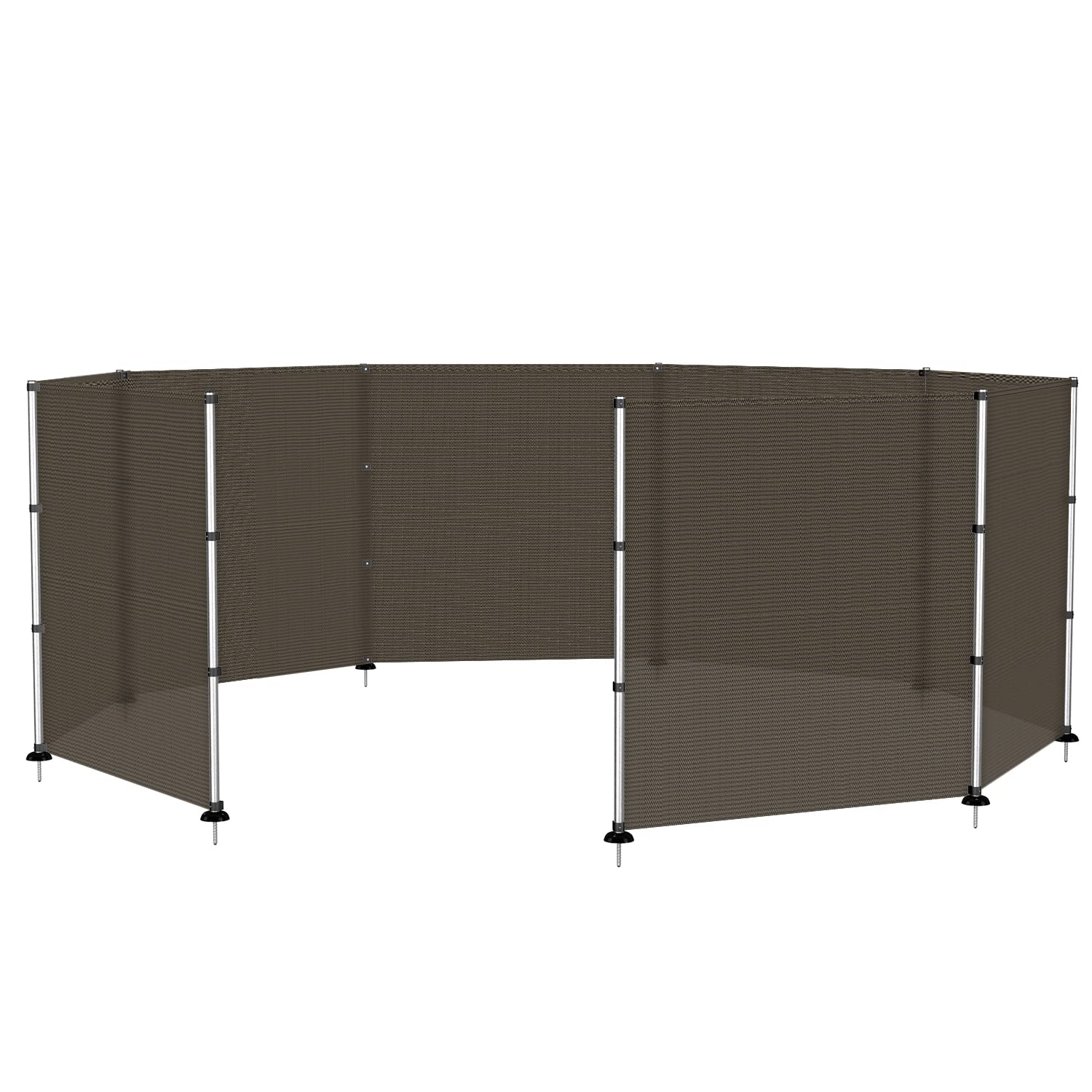 TANG Outdoor Privacy Fence Fencing for Inground Pools Deck Dog Fence with Poles on Concrete Deck Safety Fence Barrier