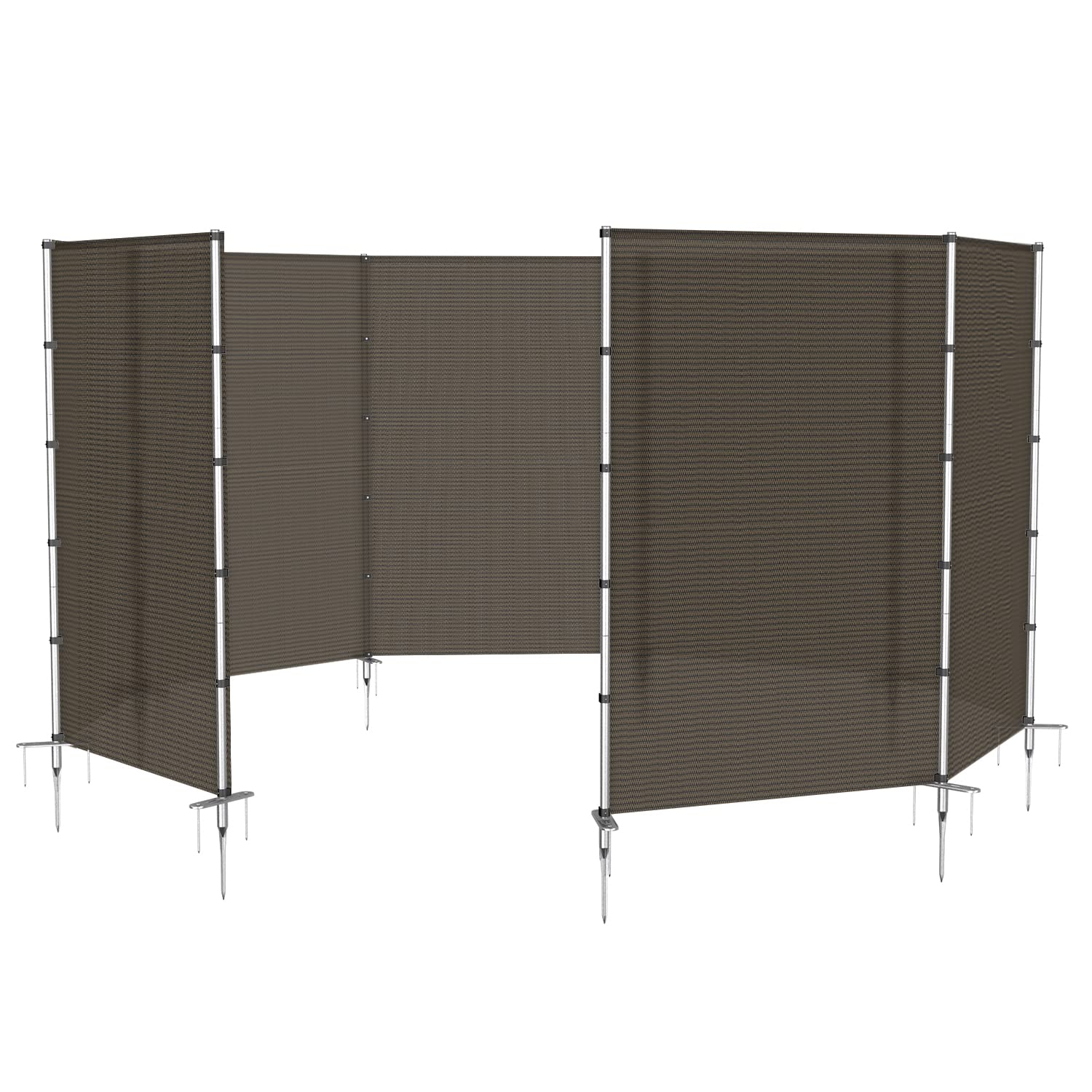 TANG Outdoor Privacy Fencing with Poles Ground Spikes Dog Garden Privacy Fence Backyard Patio Yard Barrier Boarder Divider