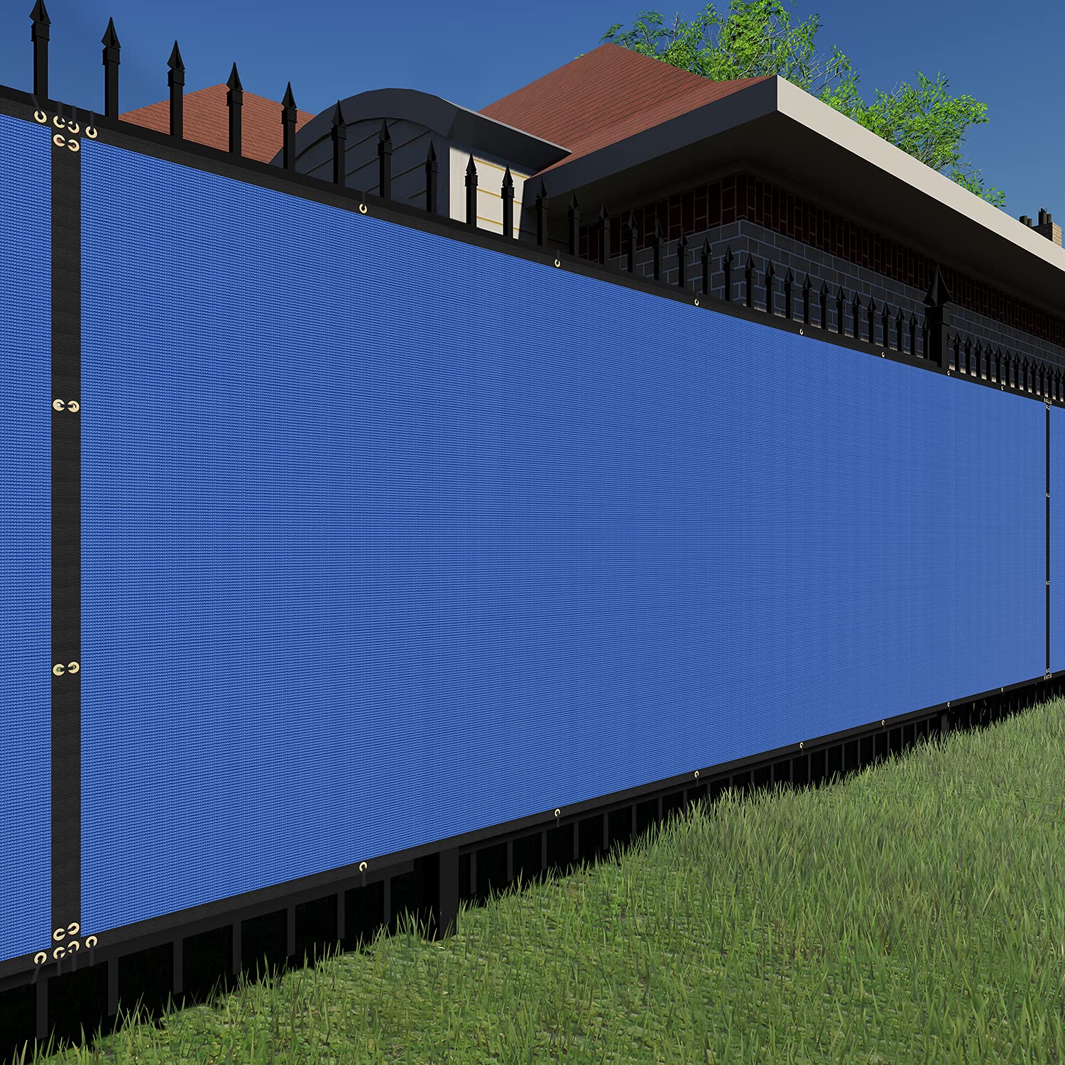 TANG Sunshades Depot Privacy Fence Screen Blue 180GSM