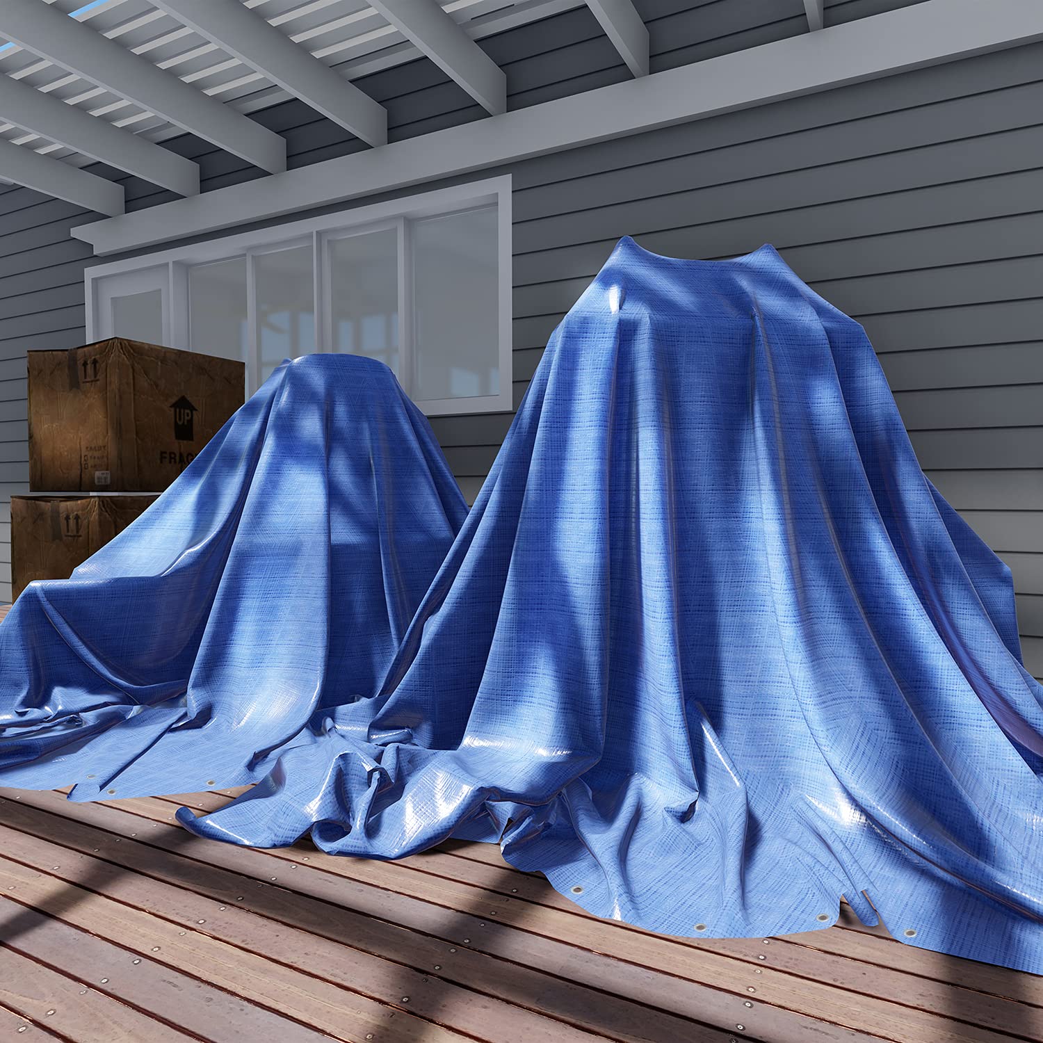TANG Sunshades Depot Blue Tarps