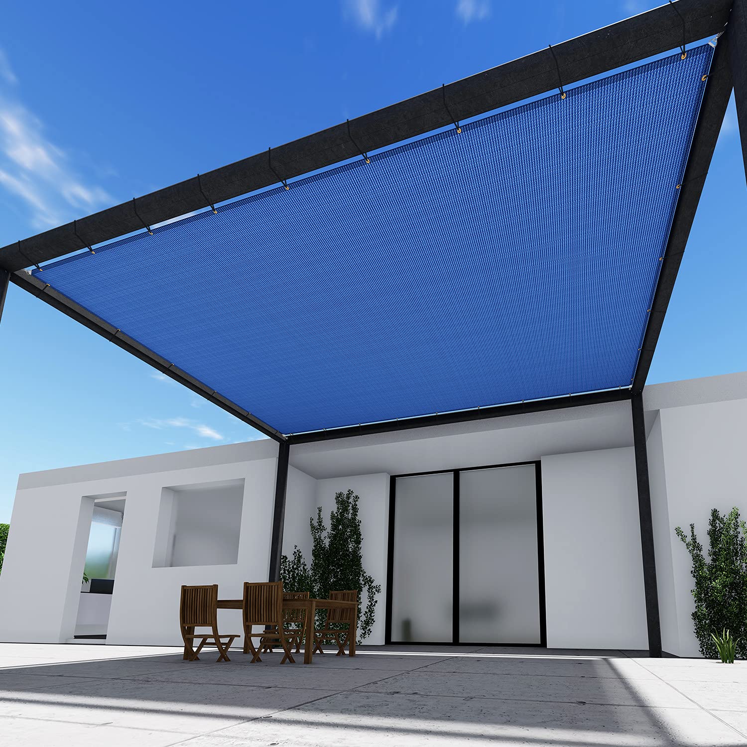 TANG Sunshades Depot Blue Red Green Orange Light Green Zhibian TongKou Straight Side Sun Shade Sail 180 GSM