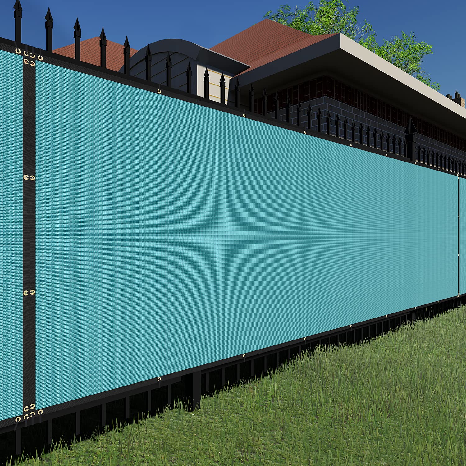 TANG Sunshades Depot Light Green Turquoise 260GSM Privacy fence screen
