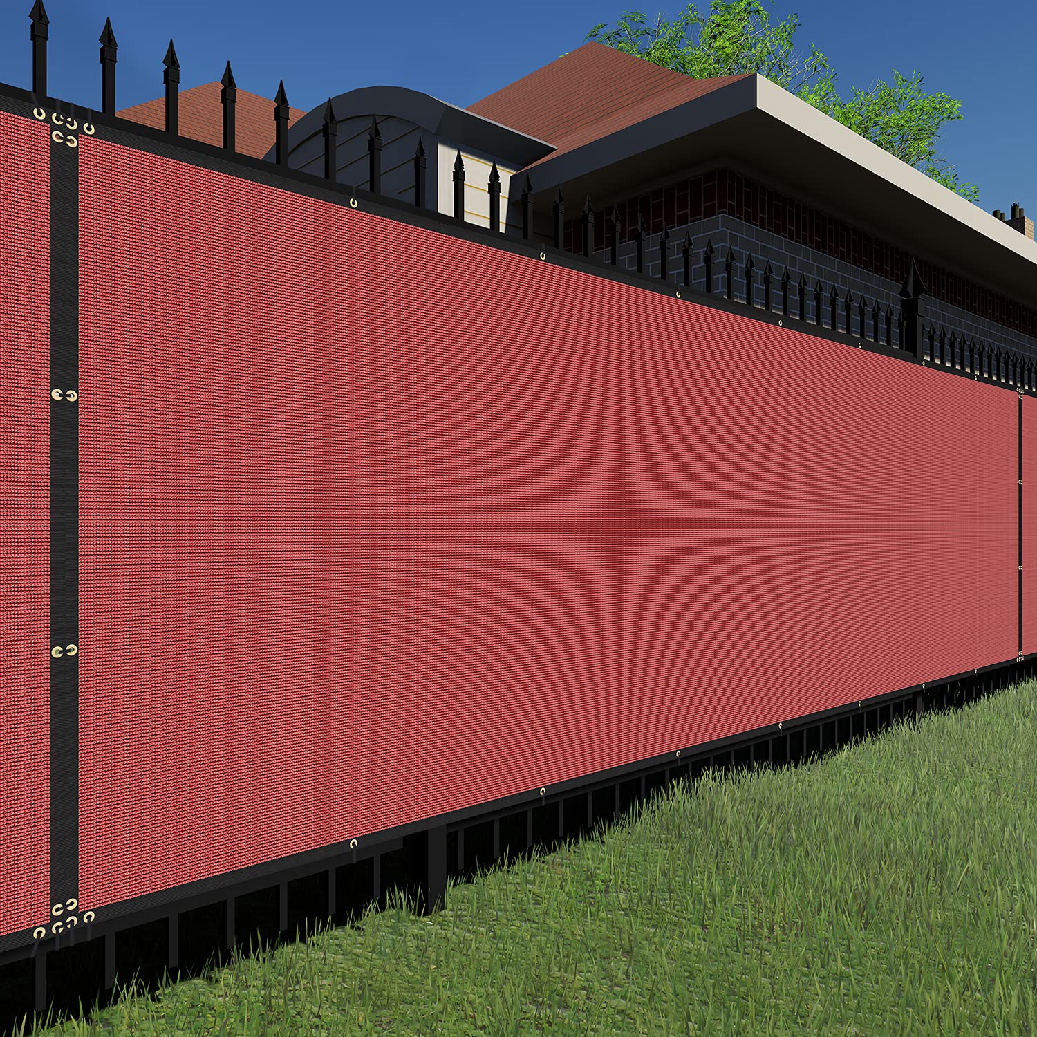 TANG Sunshades Depot Fence Privacy Screen Red 180GSM