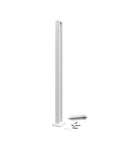 TANG 32.6" H PVC Posts Vinyl Post for Straight White Picket Fence