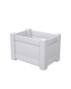 Bynbbur 31"x20"x20" Raised Garden Bed Vinyl Garden Planter Box Outdoor for Vegetables Flowers Herb and Succulents, White, 1Pc