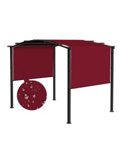 TANG 16' x 40' Outdoor Universal Pergola Replacement Cover Canopy Waterproof with Grommets Weight Rods Sun Shade Panel for Patio Backyard Red