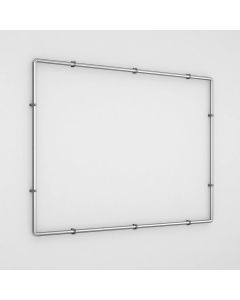 TANG Outdoor Wall Mounted Frames for Banners Billboard Poster Holders Backdrops Frame Wall Mounts Advertising Advertisement Display Wall Banner Stretching Tension Frame Stainless Steel 2'x2'