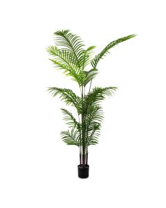 Bynbbur Artificial Palm Tree 6 Feet Faux Plants Indoor Outdoor with Black Pot Large Fake Tree for Home Office Living Room Kitchen Decor, 6 Feet