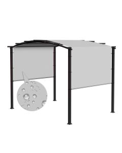 TANG 16' x 40' Outdoor Universal Pergola Replacement Cover Canopy Waterproof with Grommets Weight Rods Sun Shade Panel for Patio Backyard Light Grey