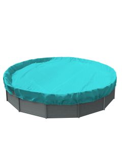 TANG 14' ft Round Pool Covers for 10 Feet Round Above Ground Tank Spa Pool Covers Winter Leaf Pool Covers Wire Rope Hemmed All Edges 4ft Overlap, Trampoline Cover (10', Turquoise)