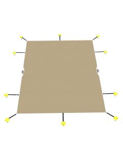 TANG 12'x28' Rectangle Winter Pool Cover Sand Pool Safety Covers for In-Ground Swimming Pools Inground Pool Leaf Net Cover Wire Rope Hemmed All Edges