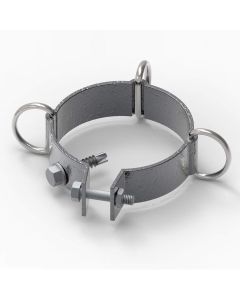 TANG 3" inch D-Ring Clamp for Sun Shade Sail Pole Stand Post Heavy-Duty Awning Canopy Support Poles Space Grey Steel Fence Corner Post