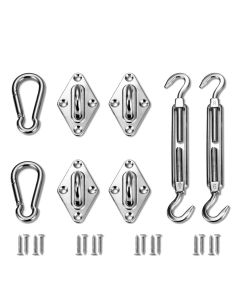TANG Sunshades Depot Quadrilateral Sun Shade Sail Hardware kit Set 6 Inches Super Heavy Duty