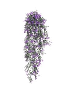 Bynbbur 1PC Fake Hanging Plants Artificial Vines 24" Floral Faux Greenery Plant for Wall Home Room Table Wedding Indoor Outdoor Decoration, Lavender