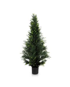 Bynbbur 1 Pcs Artificial Christmas Tree Cedar Tree 4 Feet Xmas Tree Indoor Outdoor with Black Pot Christmas Decoration for Home Office Living Room Kitchen