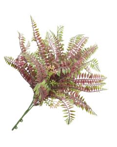 Bynbbur 1Pc Fake Flowers Artificial Floral Plants Stems,10" Faux Flower Bouquets for Wedding Party Fall Decoration Greenery Home Room Indoor Outdoor Décor, Green with Red