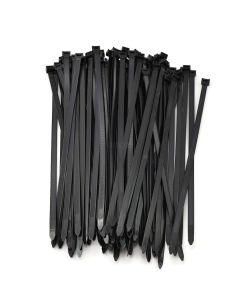 TANG Sunshades Depot 8 inches Black Zip Ties 100 Pcs for Faux Winter Green and Ivy Fence Privacy Screen with Expandable Panels