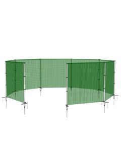 TANG Outdoor Temporary Fencing with Poles Ground Spikes Dog Garden Chicken Animal Mesh Fence for Backyard Patio Yard Fence Barrier Boarder Divider Removable 4'x2' Green