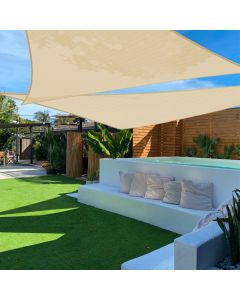 TANG 20'x28'x34' Sun Shade Sail Rignt Triangle Shade Canopy Outdoor Patio Covers UV Block Cloth for Pergola Backyard Porch Deck Garden Carport, Sand