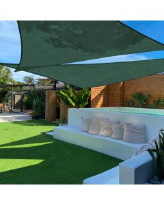 TANG 28'x28'x40' Sun Shade Sail Rignt Triangle Shade Canopy Outdoor Patio Covers UV Block Cloth for Pergola Backyard Porch Deck Garden Carport, Green