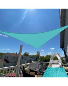 TANG Sunshades Depot A Ring Design Steel Cable Wire Reinforcement 48'x48'x67.9' Feet Right Triangle Sun Shade Sails Turquoise Heavy Duty Permeable 260 GSM with 8'' inch Hardware Kit