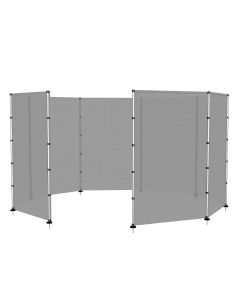 TANG Outdoor Privacy Fence Fencing for Inground Pools Deck Dog Fence with Poles on Concrete Deck Safety Fence Barrier Grey 6'x24'