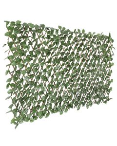 TANG 1PC Artificial Leaf Expandable Privacy Fence Screen, Faux Boxwood Stretchable Lattice Panels for Patio Backyard Balcony Screens Greenery Wall Decoration, IVY Single Side