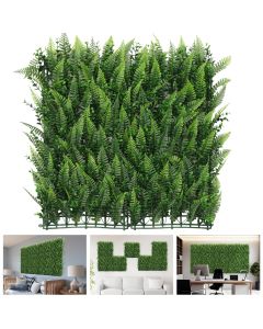 TANG 20"x20"-9PC Artificial Greenery Boxwood Panels Grass Wall Panel, Faux Privacy Fence Ivy Screens Backdrop Fake Hedge for Indoor Outdoor Wedding Décor, Style-10