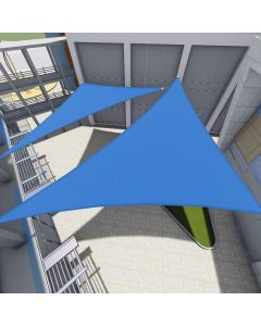 TANG Sun Shade Sail Triangle 8x8x11 Feet Sunshades Canopy with Hardware Kit, Shade Cloth Fabric Pergolas Cover for Outdoor Patio Deck Garden Backyard Awning, Blue