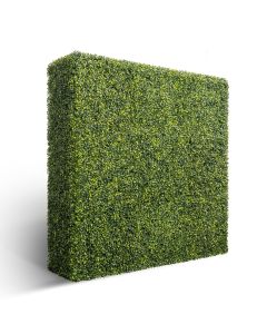 Bynbbur Artificial Hedge Wall 18"Lx18"Hx6"W Boxwood Hedges Outdoor Patio Greenery Walls, Fake Grass Privacy Wall Screens, Office Living Room Divider, Wedding Party Décor
