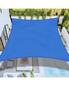 Bynbbur Sun Shade Sail 8'x12' Rectangle Shade Cloth for Garden, Permeable Shade Canopy Outdoor Patio Covers for Pergola Backyard Deck Outside Activity, Blue