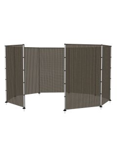 TANG TANG Outdoor Privacy Fence Fencing for Inground Pools Deck Dog Fence with Poles on Concrete Deck Safety Fence Barrier Hollow Brown 6'x99'