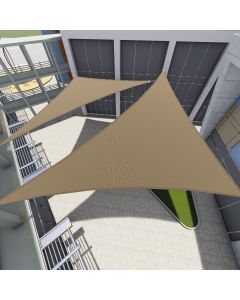 TANG Sun Shade Sail Triangle 8x8x11 Feet Sunshades Canopy with Hardware Kit, Shade Cloth Fabric Pergolas Cover for Outdoor Patio Deck Garden Backyard Awning, Brown