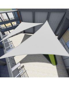 TANG Sun Shade Sail Triangle 8x8x11 Feet Sunshades Canopy with Hardware Kit, Shade Cloth Fabric Pergolas Cover for Outdoor Patio Deck Garden Backyard Awning, Grey