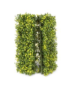 Bynbbur 1PCS 18"x6" Artificial Panel Hard Base Fence Privacy Screen Evergreen Wall for Patio Indoor Outdoor Garden Wedding Décor, Milan Double Side