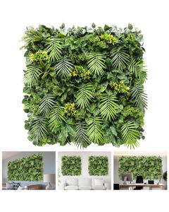 TANG 40"x40"-1PC Artificial Greenery Boxwood Panels Grass Wall Panel, Faux Privacy Fence Ivy Screens Backdrop Fake Hedge for Indoor Outdoor Wedding Décor, Style-8