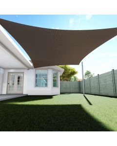 TANG Sunshades Depot 18x18' FT Brown Sun Shade Sail Canopy Rectangle Sand U*V Block Sunshade for Backyard Yard Deck Dock Patio Pergola Garden Lawn Outdoor Facility and Activities