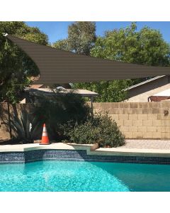 TANG 2'x2'x3' Sun Shade Sail Rectangle Sunshade Canopy UV Block Shade Cloth Pergola Cover for Outdoor Patio Garden Gazebo Deck, Brown