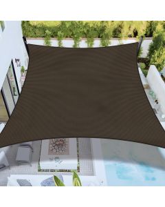 Bynbbur Sun Shade Sail 8'x12' Rectangle Shade Cloth for Garden, Permeable Shade Canopy Outdoor Patio Covers for Pergola Backyard Deck Outside Activity, Brown