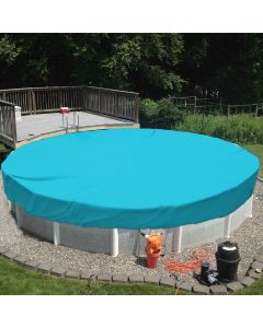 TANG 9' ft Round Pool Covers for 6 Feet Round Pool Above Ground Pool Winter Waterproof Covers Wire Rope Hemmed All Edges 3ft Overlap for Above Ground Swimming Pools, Trampoline Cover