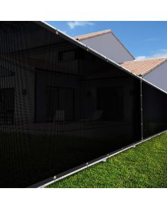 TANG 280 GSM 1-6 Ft Black&Green Privacy Fence Screen - Customizable with Size and Color