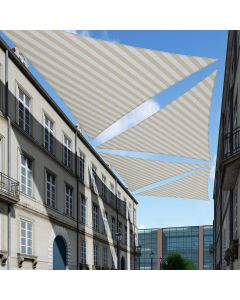 TANG 2'x2'x2' Sun Shade Sail Rectangle Sunshade Canopy UV Block Shade Cloth Pergola Cover for Outdoor Patio Garden Gazebo Deck, Beige and White Stripe