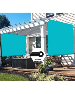 TANG 16' x 35' Outdoor Universal Pergola Replacement Cover Canopy Waterproof with Grommets Weight Rods Sun Shade Panel for Patio Backyard Turquoise Green