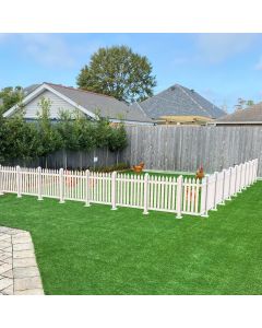 TANG PVC Fence for Yard - Customizable with Size,Color and Number of Items