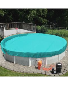 TANG 10' ft Round Pool Covers for 6 Feet Round Above Ground Tank Spa Pool Covers Winter Leaf Pool Covers Wire Rope Hemmed All Edges 4ft Overlap, Trampoline Cover (6', Turquoise)
