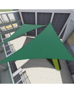 TANG Sun Shade Sail Triangle 28x28x40 Feet Sunshades Canopy with Hardware Kit, Shade Cloth Fabric Pergolas Cover for Outdoor Patio Deck Garden Backyard Awning, Green