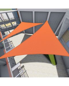 TANG Sun Shade Sail Triangle 28x28x40 Feet Sunshades Canopy with Hardware Kit, Shade Cloth Fabric Pergolas Cover for Outdoor Patio Deck Garden Backyard Awning, Orange
